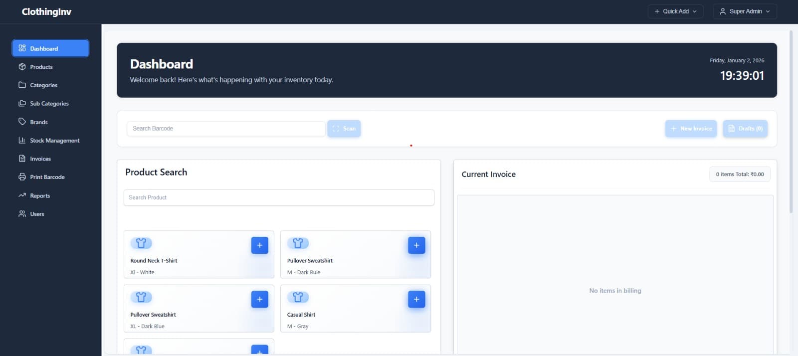 InvenTrack Pro — Inventory Management Platform