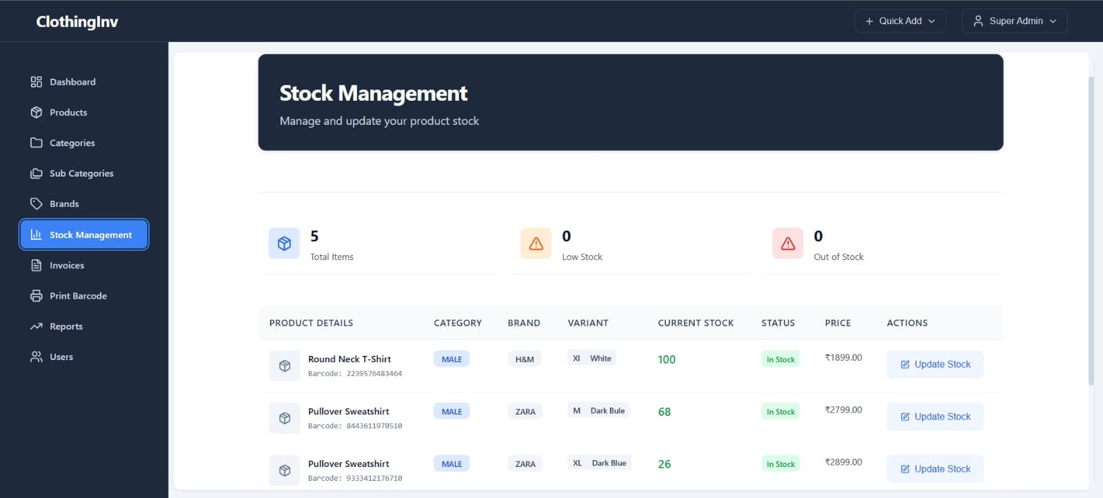 InvenTrack Pro — Inventory Management Platform Module 3