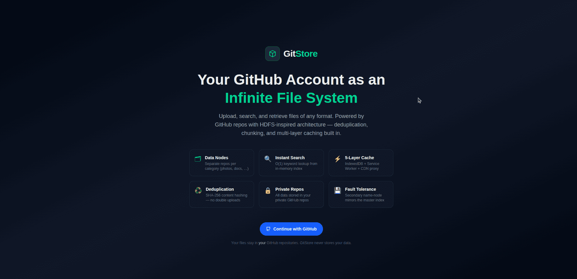 GitStore — GitHub-Based Distributed File System