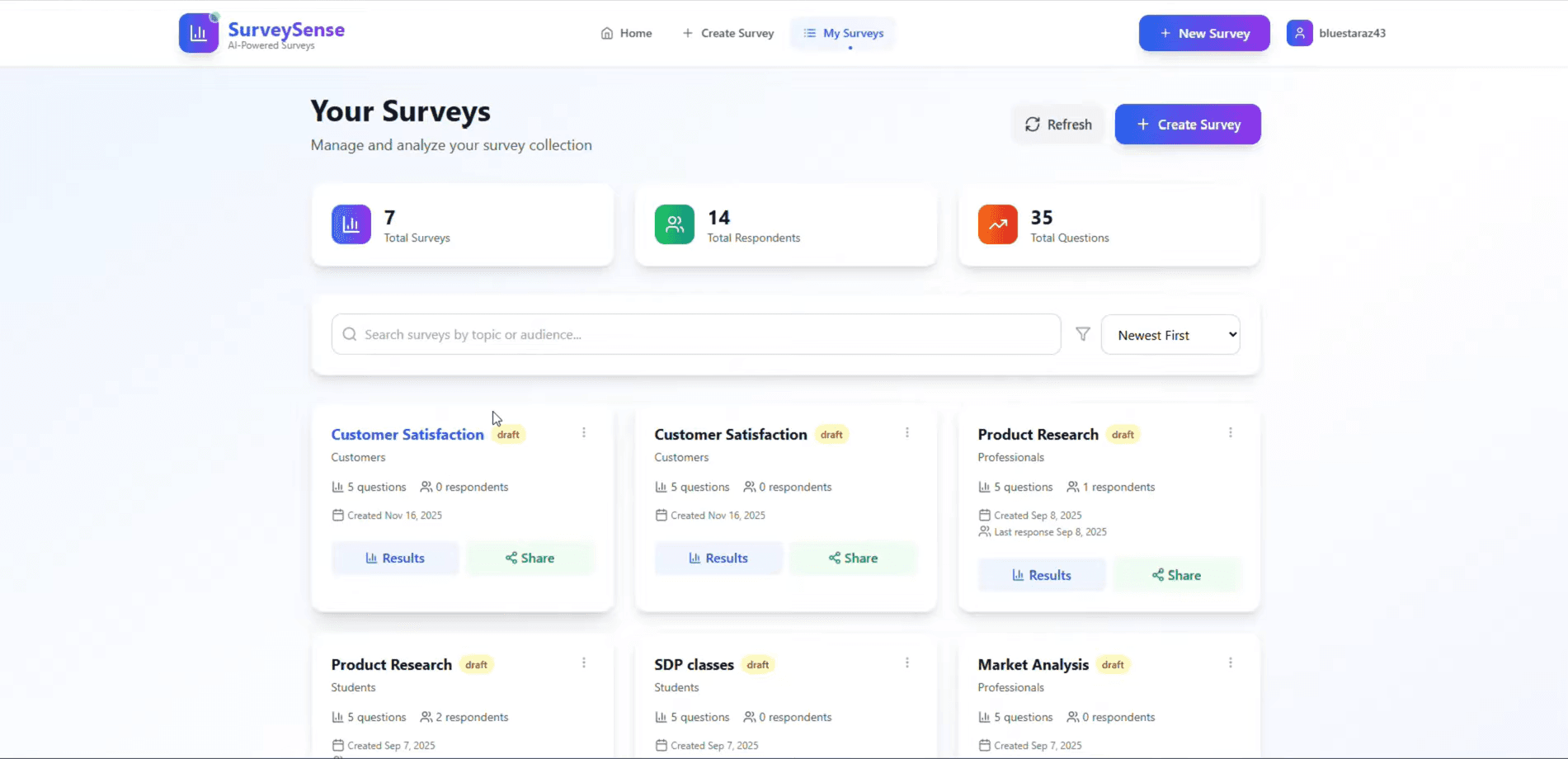 SurveySense — AI Survey Platform Module 2