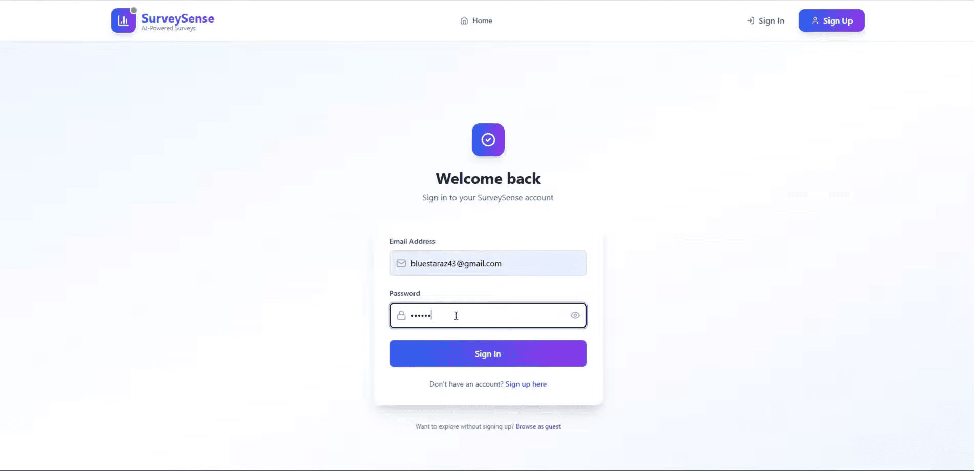 SurveySense — AI Survey Platform Screenshot 3