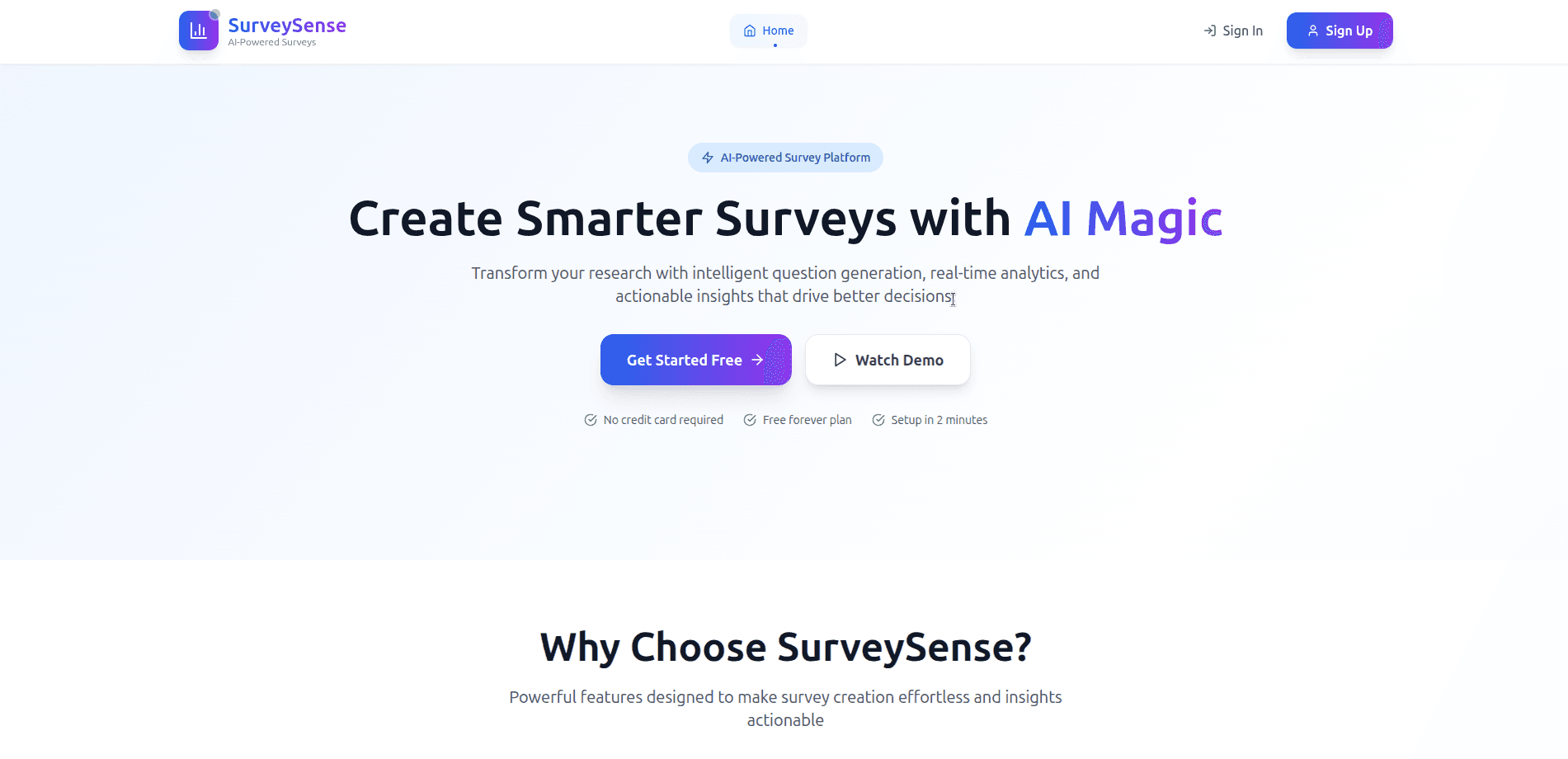 SurveySense — AI Survey Platform