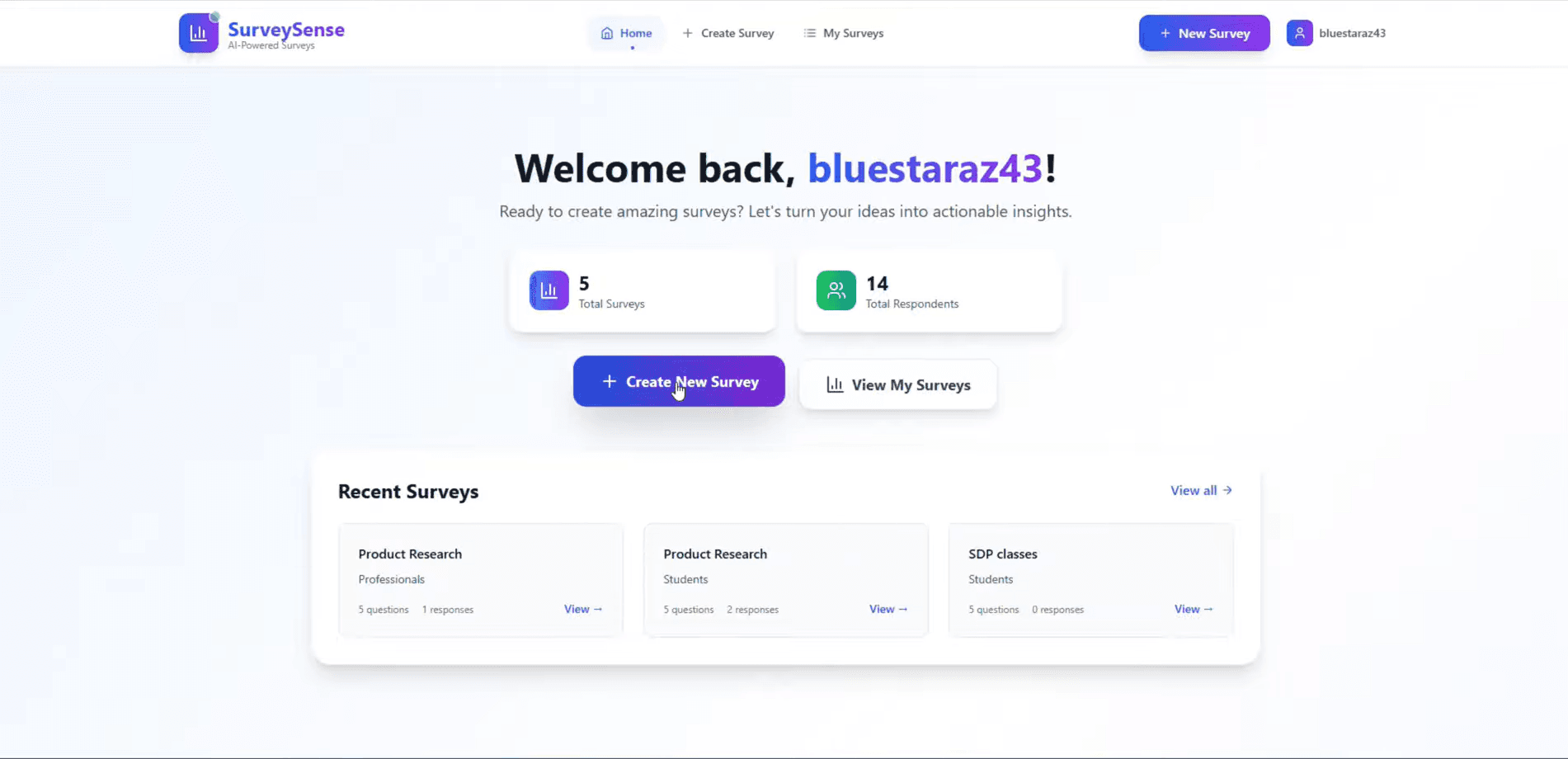 SurveySense — AI Survey Platform Screenshot 4