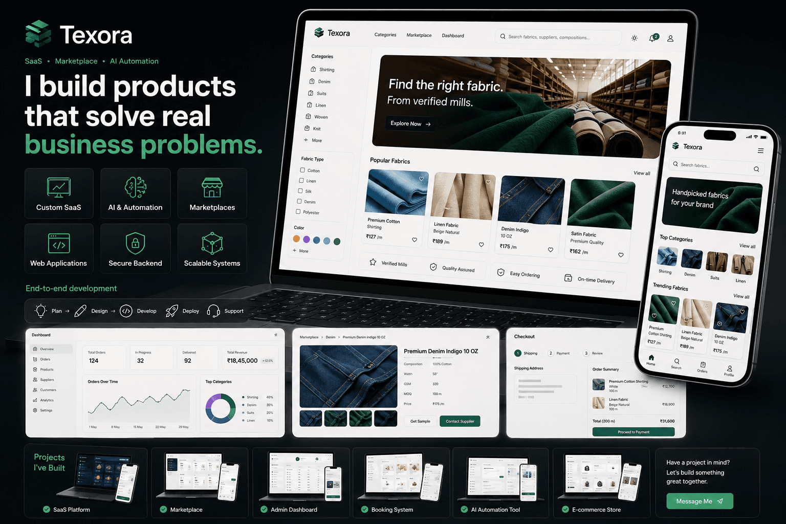 Blurred background for Texora — B2B Textile Marketplace